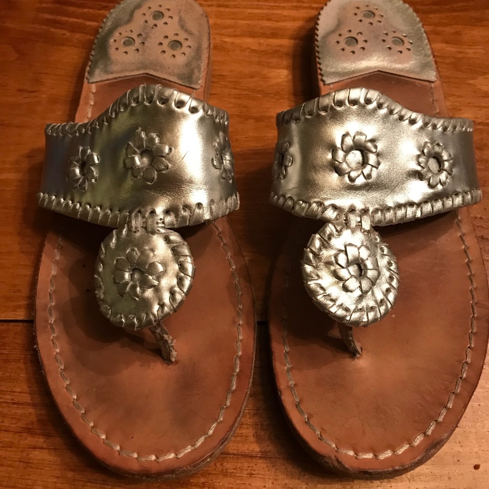 Silver Jack Rogers Sandals